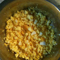 ううちママ's cooksnap of when they made 楽々★ゆで卵は泡立て器でカットしましょ♪.