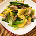ｙｏｕ５'s cooksnap of when they made 小松菜と豚肉の中華炒め.