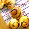 YUH♡ママ's cooksnap of when they made ココアとチョコチップのくるくるロールパン.