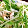 ゴロtaroo's cooksnap of when they made 水菜とむね肉のシャキシャキピリ辛サラダ☆.