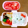 ひよママぴっこ's cooksnap of when they made キャラ弁　めっちゃ簡単でっか！キティ✿.