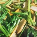 おしえてね's cooksnap of when they made かぶの葉とさつま揚げの蒸し炒め.