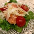 ぷりん✲まろん's cooksnap of when they made 新玉ねぎとスモークサーモンのマリネサラダ.