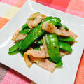 なおミール's cooksnap of when they made 絹さやとベーコンの塩炒め.