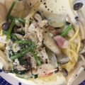maapegg＊'s cooksnap of when they made ほうれん草とベーコンのクリームパスタ.