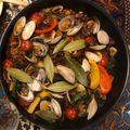 ひとくちコンロのOL's cooksnap of when they made 塩辛で簡単本格フライパン魚介パエリア.