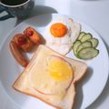 こゆめはは's cooksnap of when they made お手軽朝ごはん☆マヨハムチーズトースト.
