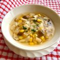 お料理ニャロメ's cooksnap of when they made コーン・しめじ・玉ねぎのコンソメスープ.