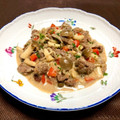 お料理ニャロメ's cooksnap of when they made 牛肉とキノコのバター炒め＊クリームソース.