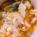 ぺんぎんとしろくま's cooksnap of when they made 鶏団子とキャベツのおかずキムチスープ.
