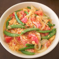 ゆあパパちゃん's cooksnap of when they made 簡単もう一品☆スナップえんどうの卵とじ.