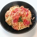 honoka☻'s cooksnap of when they made たっぷりトマトとツナの冷製パスタ.