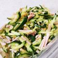 sunita's cooksnap of when they made キュウリとハムの酢ものo(^o^)o.