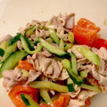 ひこぼし☆'s cooksnap of when they made 作り置き、きゅうりとトマトと豚肉の和え物.