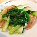 コエマクぶーちゃん's cooksnap of when they made 簡単！小松菜とカリっと豚バラポン酢炒め♪.