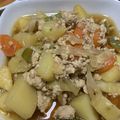 3monsters's cooksnap of when they made 鶏ひき肉の肉じゃが！ほっこり優しい味♡.
