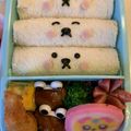 ゆうつま's cooksnap of when they made 運動会キャラ弁くるくるサンドイッチお弁当.