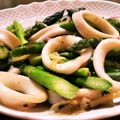 クリーピングタイム☆'s cooksnap of when they made ヤリイカとアスパラの豆鼓醤炒め.