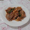 イチゴ、イチゴ。's cooksnap of when they made いんげんと豚肉のピリ辛いため.
