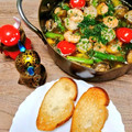 cook☘️frog's cooksnap of when they made 簡単♪たことえびのアヒージョ.