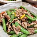 Superlittleboo's cooksnap of when they made スナップエンドウと豚肉のオイスター炒め.