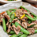 Superlittleboo's cooksnap of when they made スナップエンドウと豚肉のオイスター炒め.