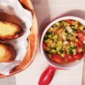 亜梨花's cooksnap of when they made トマトとキュウリのブルスケッタ.