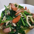 B棟公園's cooksnap of when they made ほうれん草としめじのバター醤油炒め.