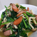 B棟公園's cooksnap of when they made ほうれん草としめじのバター醤油炒め.