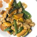 ひかたわ's cooksnap of when they made 南瓜とピーマンと薄切り肉の炒め物.