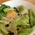 ママメイン！時々子供's cooksnap of when they made 簡単☆レタスですごもり卵～レタス大量消費.