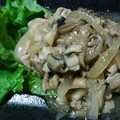 ymd88's cooksnap of when they made 豚こまと舞茸の生姜焼き.