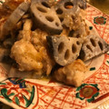 かつをだ's cooksnap of when they made 豚こまボールと蓮根のにんにく白だし炒め。.