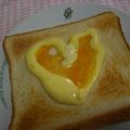 あいーぷ's cooksnap of when they made 愛情たっぷり＊❤模様のトースト＊.