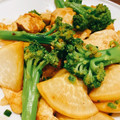 おちび★★'s cooksnap of when they made ☆ヘルシー♪ささ身と大根のみそ炒め☆.
