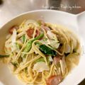 GoGo島みかん's cooksnap of when they made 生クリームで簡単クリームパスタ.
