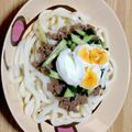 クックMY8G6D☆'s cooksnap of when they made レンジで簡単！豚そぼろ温玉冷やしうどん.