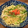 kaoruyoko's cooksnap of when they made 明太子とキノコの和風パスタ.