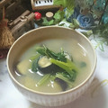 虹色♪︎ちゅーりっぷ's cooksnap of when they made とろとろ☆茄子とほうれん草のみそ汁.