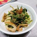 4double5's cooksnap of when they made 水菜とちくわのピーナッツ和え.