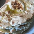 Yokchina's cooksnap of when they made インドの方に教わった ナン(naan).