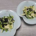 ジョングレ's cooksnap of when they made 長芋・ひじきとキュウリのわさびあえ♪.