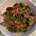 ★か☆な★'s cooksnap of when they made ナス ピーマンとひき肉の味噌炒め.