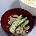 ayakapo's cooksnap of when they made 黄金比で！豚バラなすの漬けつゆそうめん.