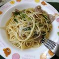 クック59U5Z2☆'s cooksnap of when they made 豚×ネギ塩レモンの簡単パスタ.