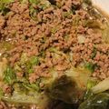 かめのたろう's cooksnap of when they made 野菜を食べよう！レタスのひき肉炒め.