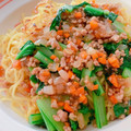 ☆３匹の子ぶた☆'s cooksnap of when they made 挽き肉と小松菜の簡単焼きそば.