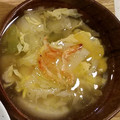 min☆___'s cooksnap of when they made 桜海老の風味を感じる、野菜スープ☆.