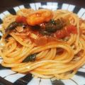 あやタコウィンナー's cooksnap of when they made 海老とほうれん草のトマトクリームパスタ.