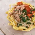 4児男子母さんの台所's cooksnap of when they made 美味！トマトとツナと大葉のサッパリ素麺♡.
